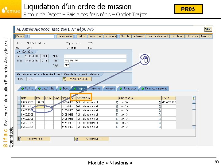 Liquidation d’un ordre de mission Comptable Sifac Système d’Information Financier Analytique et Retour de