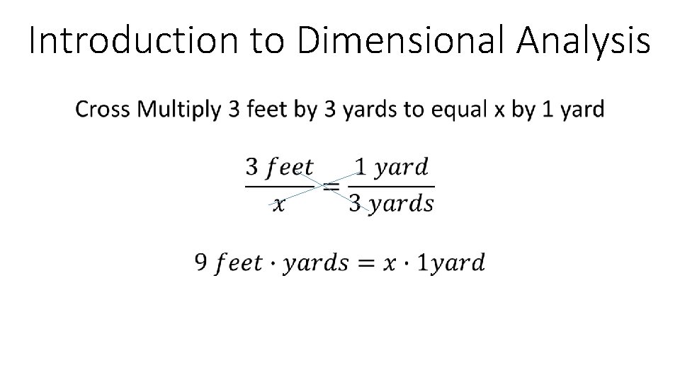 Introduction to Dimensional Analysis 