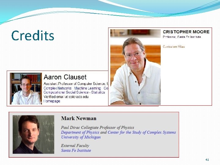 Credits 41 Credits 41