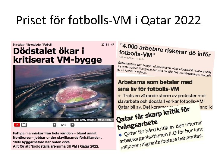 Priset för fotbolls-VM i Qatar 2022 