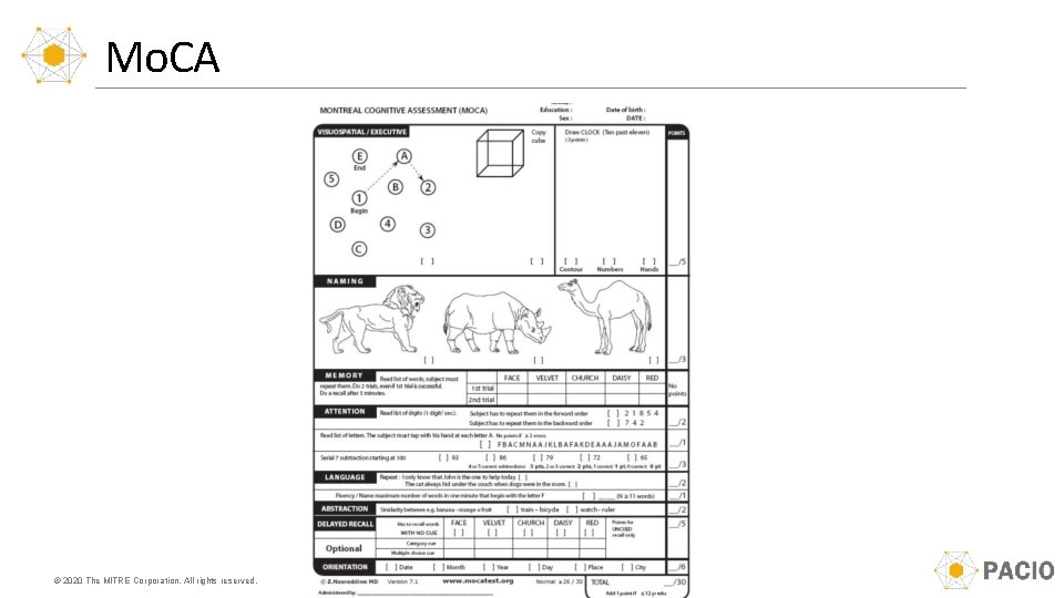 Mo. CA © 2020 The MITRE Corporation. All rights reserved. 