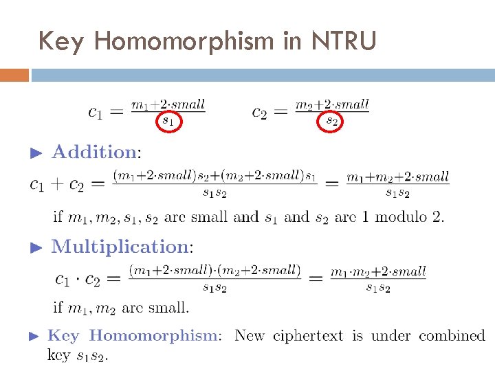 Key Homomorphism in NTRU 