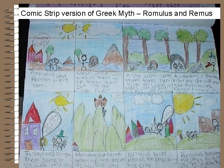 Comic Strip version of Greek Myth – Romulus and Remus 