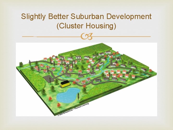 Slightly Better Suburban Development (Cluster Housing) 