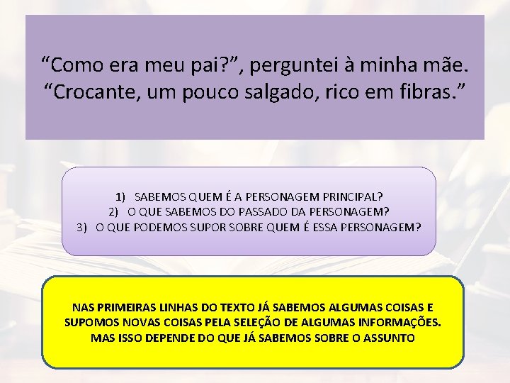 “Como era meu pai? ”, perguntei à minha mãe. “Crocante, um pouco salgado, rico