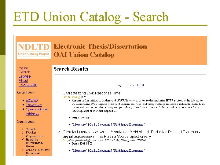 ETD Union Catalog - Search 