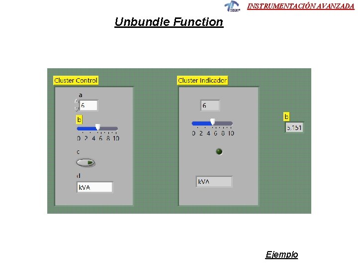 INSTRUMENTACIÓN AVANZADA Unbundle Function Ejemplo 