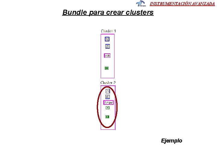 INSTRUMENTACIÓN AVANZADA Bundle para crear clusters Ejemplo INSTRUMENTACIÓN AVANZADA Bundle para crear clusters Ejemplo