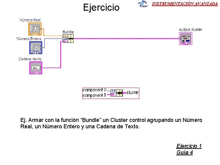 Ejercicio INSTRUMENTACIÓN AVANZADA Ej. Armar con la función “Bundle” un Cluster control agrupando un