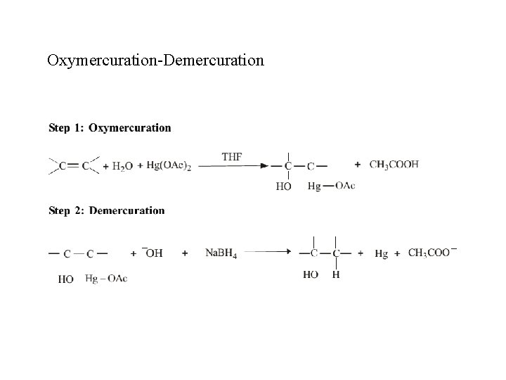 Oxymercuration-Demercuration 