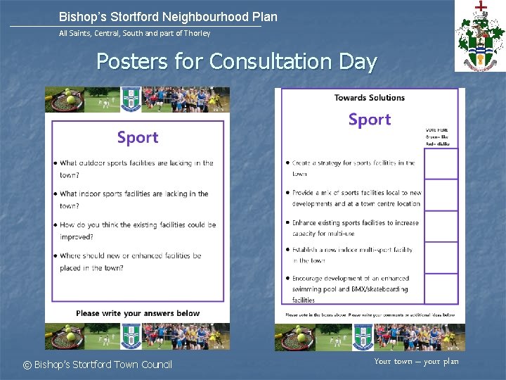 Bishop’s Stortford Neighbourhood Plan All Saints, Central, South and part of Thorley Posters for