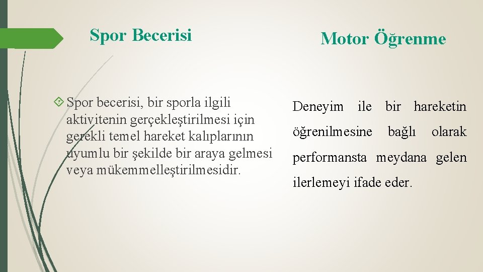 Spor Becerisi Spor becerisi, bir sporla ilgili aktivitenin gerçekleştirilmesi için gerekli temel hareket kalıplarının