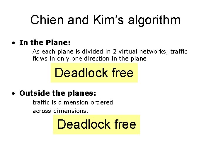 Chien and Kim’s algorithm • In the Plane: As each plane is divided in