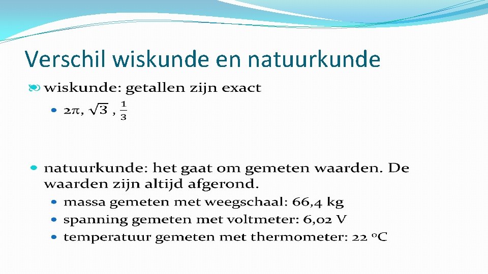 Verschil wiskunde en natuurkunde 