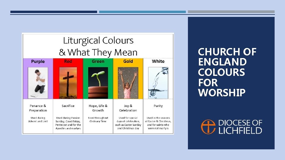 CHURCH OF ENGLAND COLOURS FOR WORSHIP 