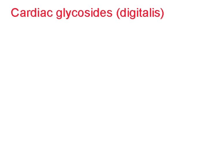 Cardiac glycosides (digitalis) 