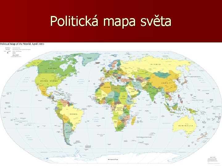 Politická mapa světa 