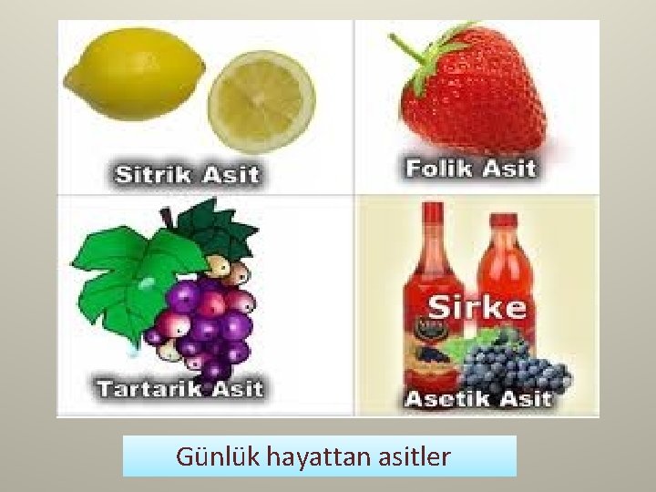 Günlük hayattan asitler 