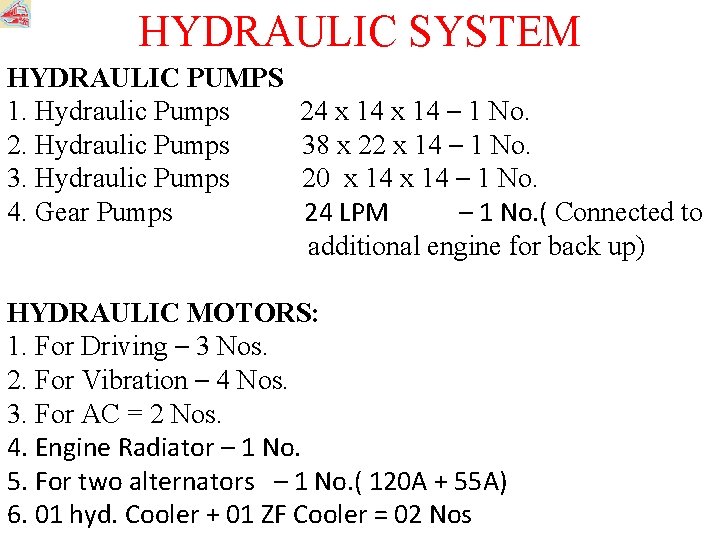 HYDRAULIC SYSTEM HYDRAULIC PUMPS 1. Hydraulic Pumps 2. Hydraulic Pumps 3. Hydraulic Pumps 4.