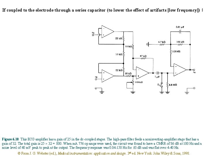 If coupled to the electrode through a series capacitor (to lower the effect of