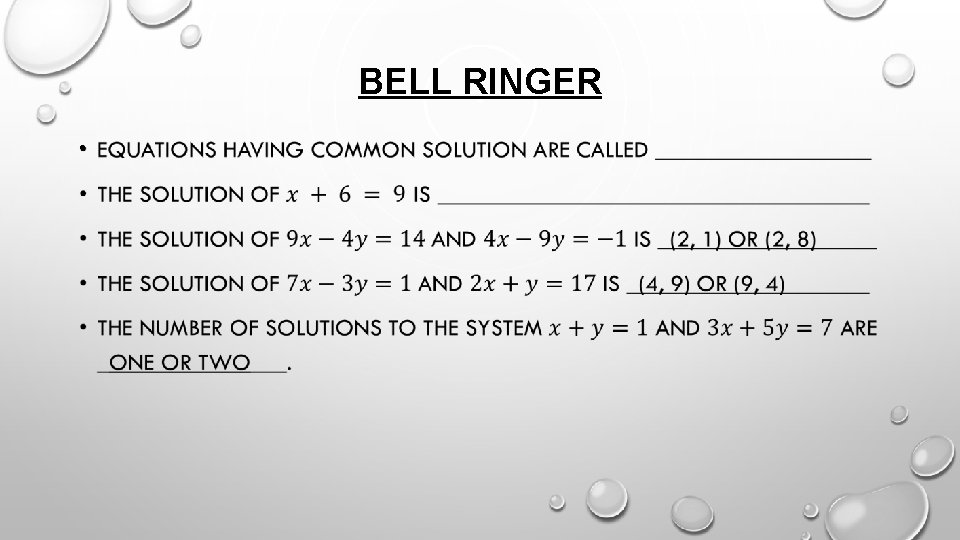 BELL RINGER • 