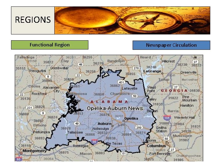 REGIONS Functional Region Newspaper Circulation 