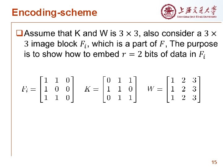 Encoding-scheme 15 