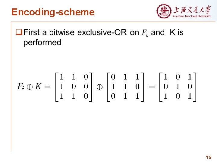 Encoding-scheme 16 