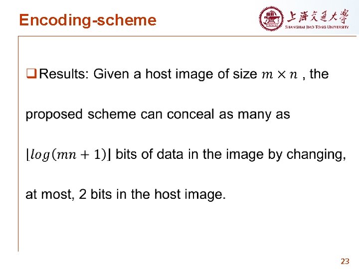 Encoding-scheme 23 
