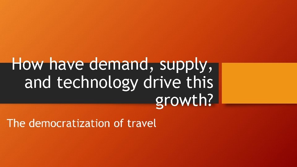 How have demand, supply, and technology drive this growth? 