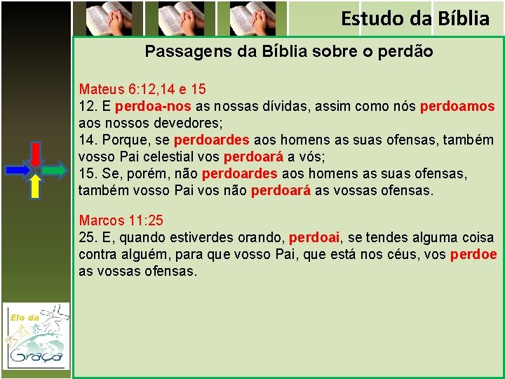 Estudo da Bíblia Passagens da Bíblia sobre o perdão Mateus 6: 12, 14 e