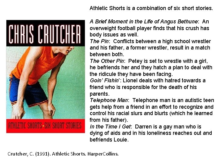 Athletic Shorts is a combination of six short stories. A Brief Moment in the