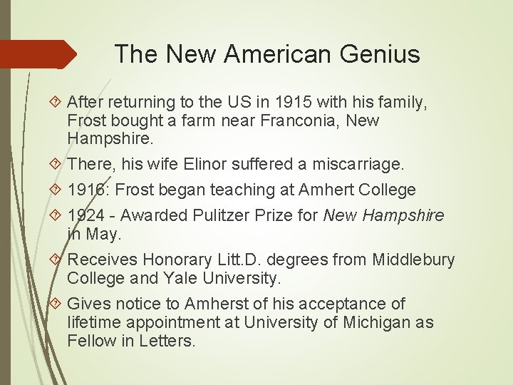 The New American Genius After returning to the US in 1915 with his family,
