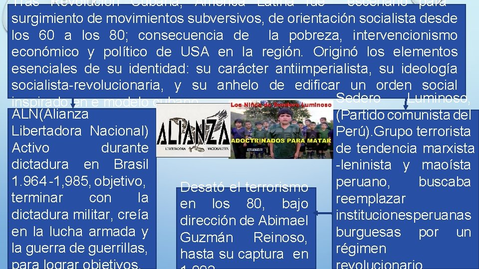 AMRICA LATINA EN LOS SESENTA MOVIMIENTOS SUBVERSIVOS EN