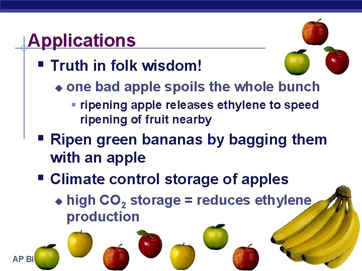 Applications § Truth in folk wisdom! u one bad apple spoils the whole bunch