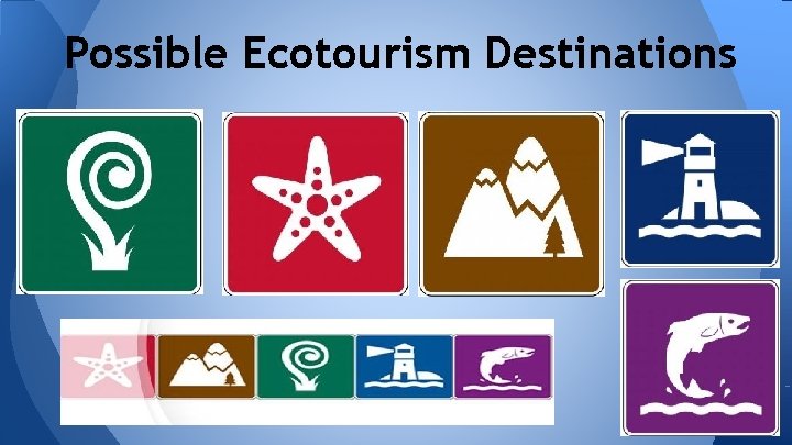 Possible Ecotourism Destinations 