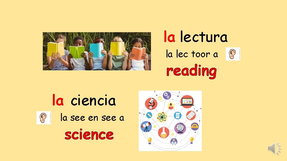 la lectura la lec toor a reading la ciencia la see en see a