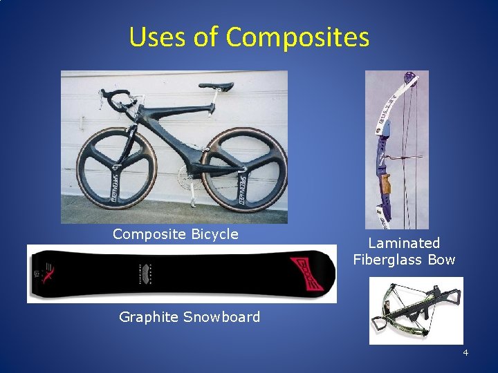 Uses of Composites Composite Bicycle Laminated Fiberglass Bow Graphite Snowboard 4 