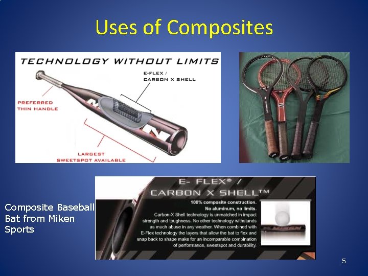 Uses of Composites Composite Baseball Bat from Miken Sports 5 