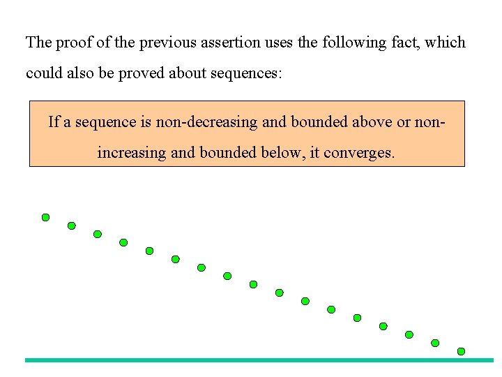 The proof of the previous assertion uses the following fact, which could also be