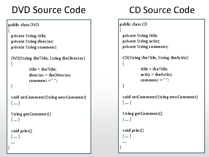 DVD Source Code public class DVD { private String title; private String director; private