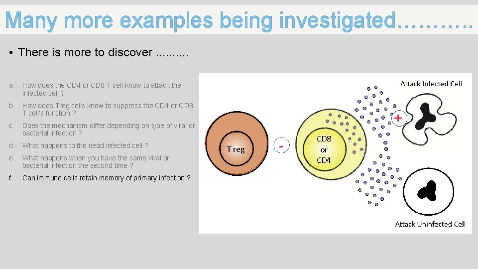 Many more examples being investigated………. . • There is more to discover. . a.