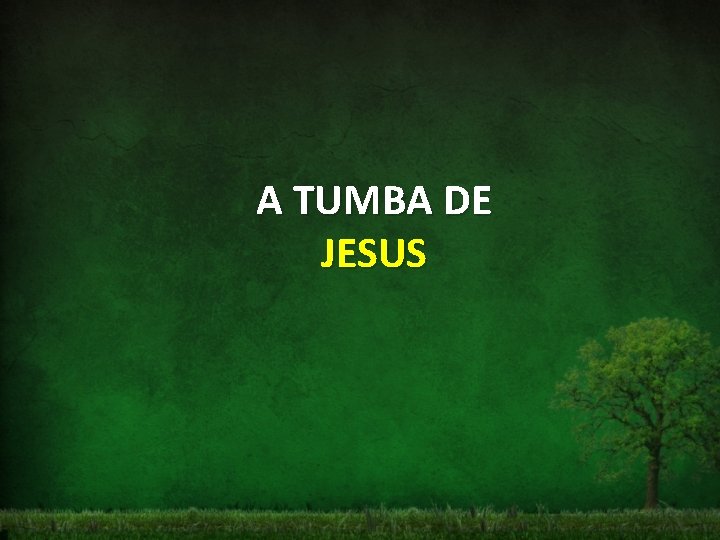 A TUMBA DE JESUS 