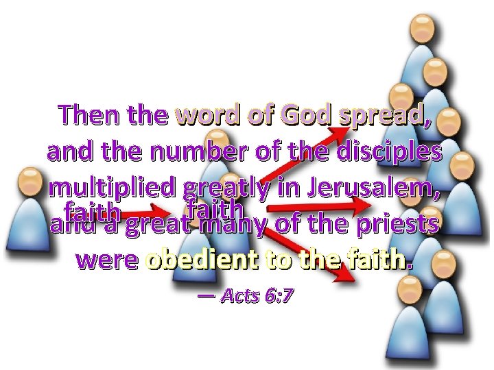 spread Then the word of God spread, and the number of the disciples multiplied