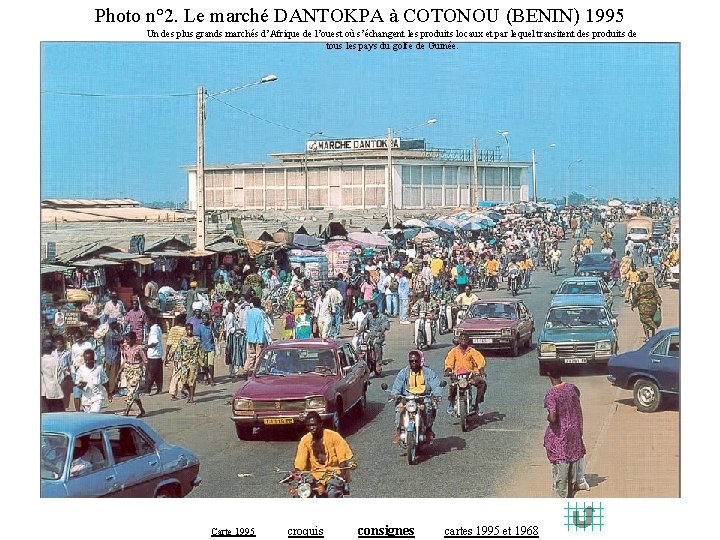 Photo n° 2. Le marché DANTOKPA à COTONOU (BENIN) 1995 Un des plus grands