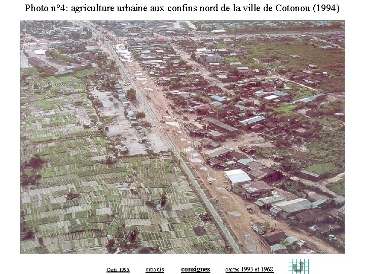 Photo n° 4: agriculture urbaine aux confins nord de la ville de Cotonou (1994)