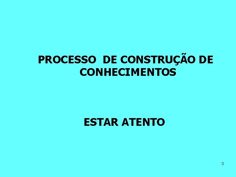 PROCESSO DE CONSTRUÇÃO DE CONHECIMENTOS ESTAR ATENTO 3 