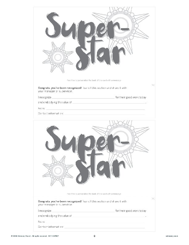 © 2019 Advisory Board • All rights reserved • WF 1147637 9 advisory. com