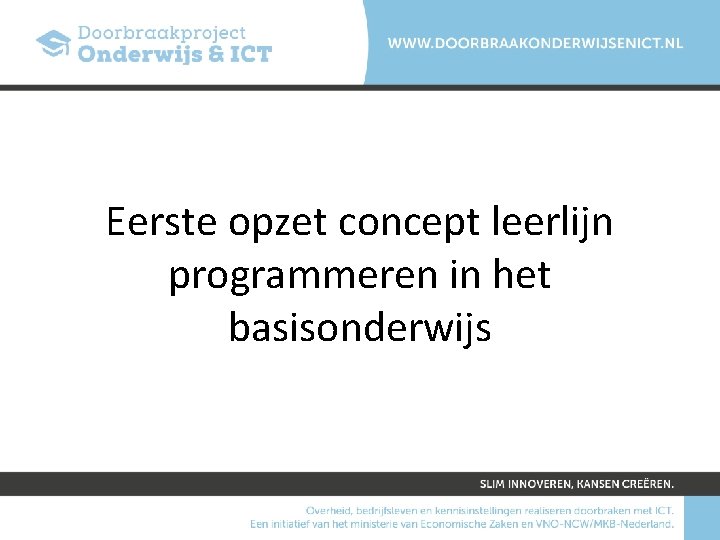 Eerste opzet concept leerlijn programmeren in het basisonderwijs 