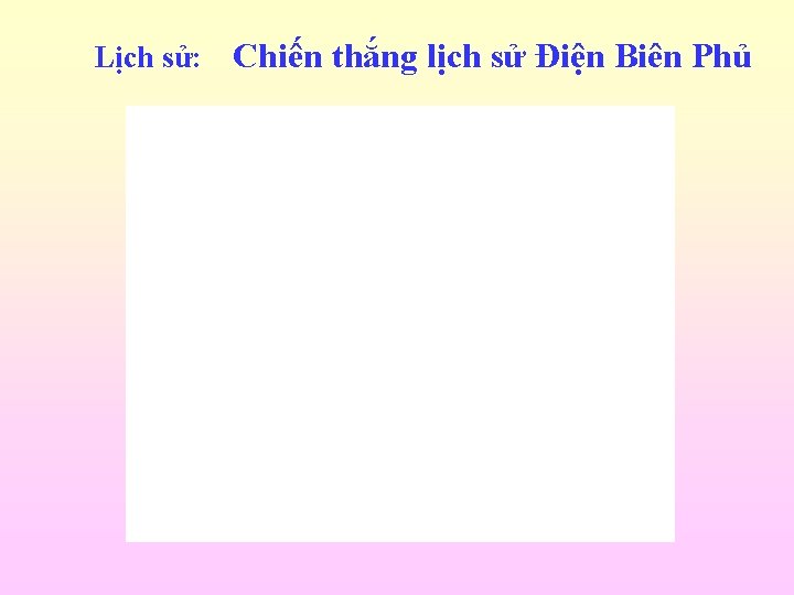 Lịch sử: Chiến thắng lịch sử Điện Biên Phủ 